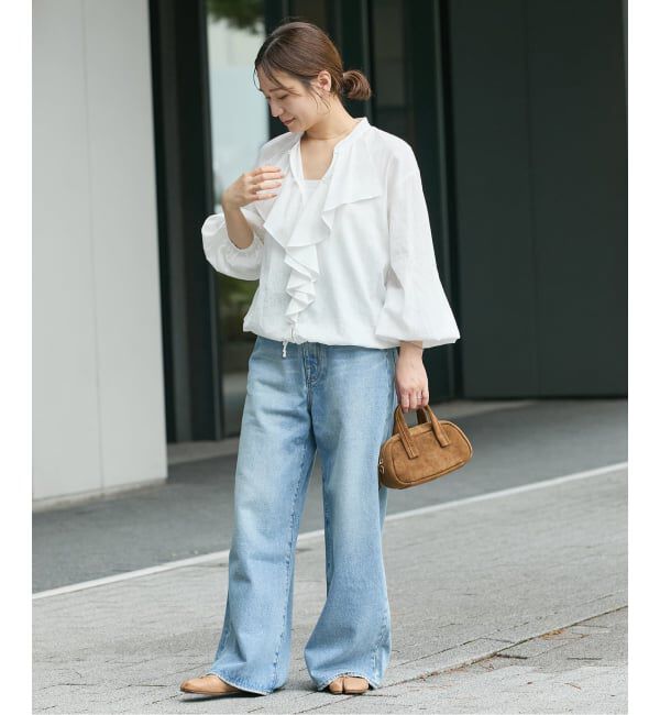 JOURNAL STANDARD「ボイルストライプフリルブラウス」|シャツ・ブラウス|