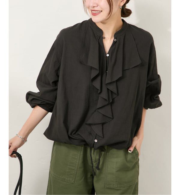 JOURNAL STANDARD「ボイルストライプフリルブラウス」|シャツ・ブラウス|