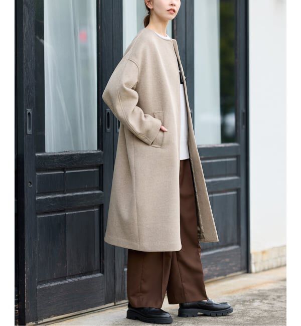 JOURNAL STANDARD「《追加》スーパー140ビーバーノーカラーコート」|ノーカラーコート|