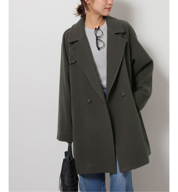 WEB限定追加2》尾州ウールモッサWブレストハーフコート（JOURNAL