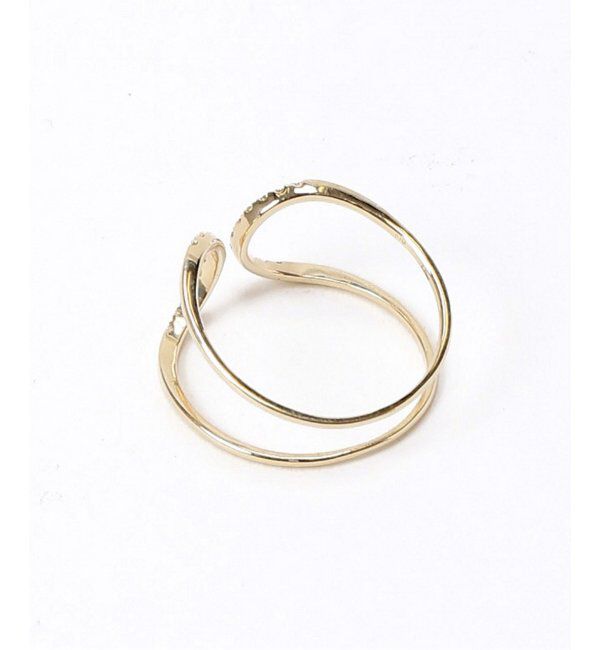 Lilas by Spick&Span「センターCダイヤオープン2ラインリングK10」|リング|