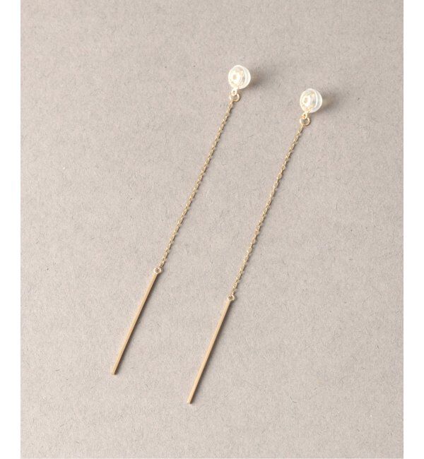 Lilas by Spick&Span「チェーンバーピアスキャッチ K10」|その他|ゴールド