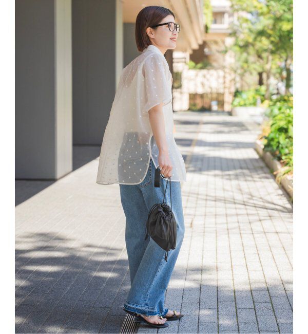 Spick and Span「シアードットサークルシャツ」|シャツ・ブラウス|