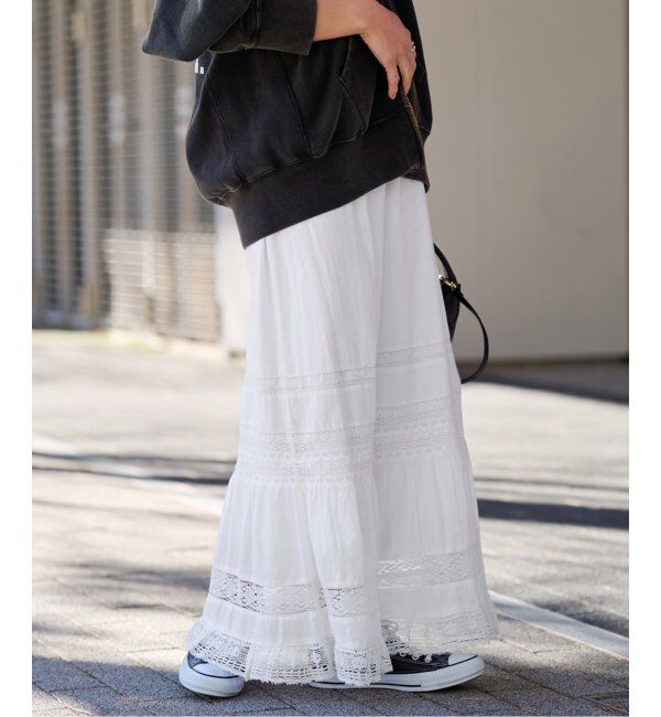 FRAMeWORK「H 別注VINTAGE LIKEコットンレーススカート」|スカート|