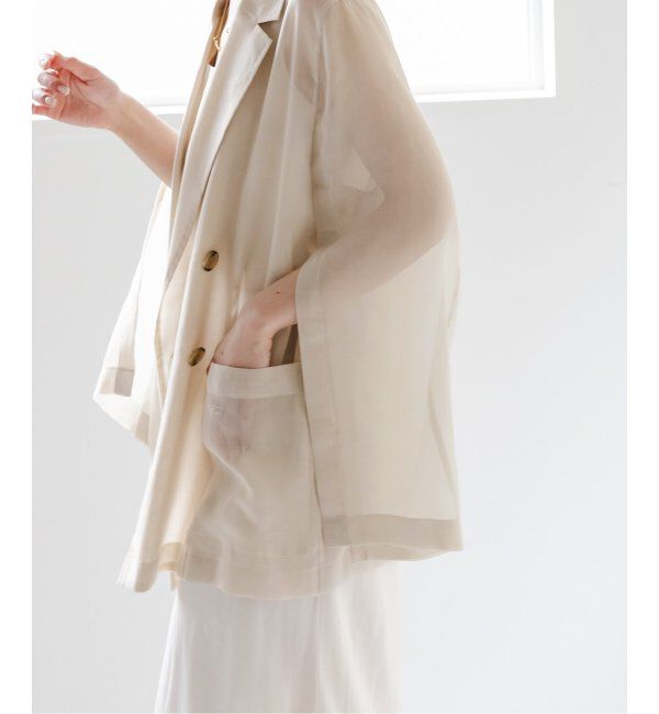 NOBLE「《追加》ソフトオーガンジーシアージャケット 2」|テーラードジャケット|