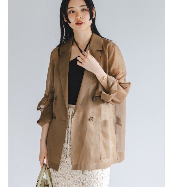 NOBLE「《追加》ソフトオーガンジーシアージャケット 2」|テーラードジャケット|