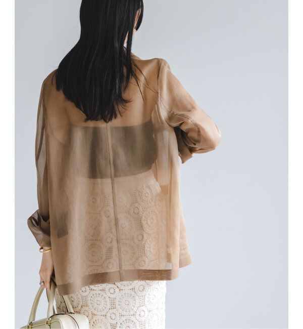 NOBLE「《追加》ソフトオーガンジーシアージャケット 2」|テーラードジャケット|