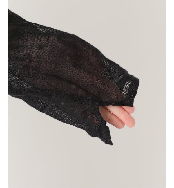 FRAMeWORK「LINENクレープヘンリーネックブラウス」|シャツ・ブラウス|