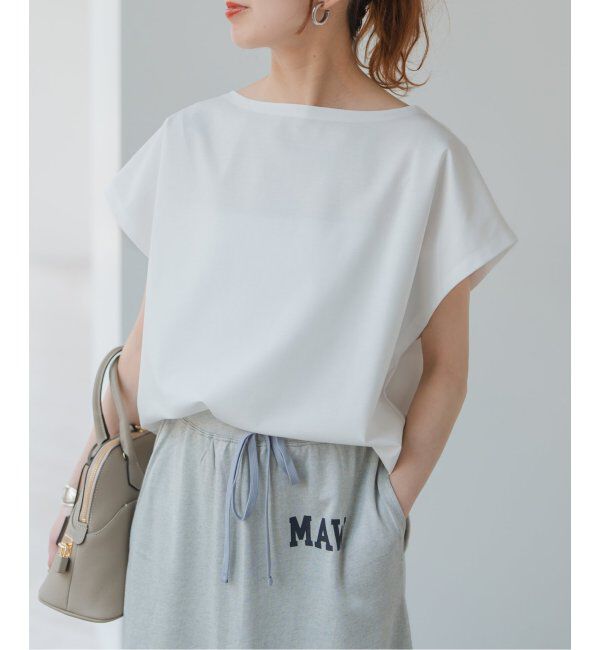 Spick and Span「《一部店舗+WEB限定》ポンチフレンチスリーブプルオーバー」|Tシャツ・カットソー|ホワイト