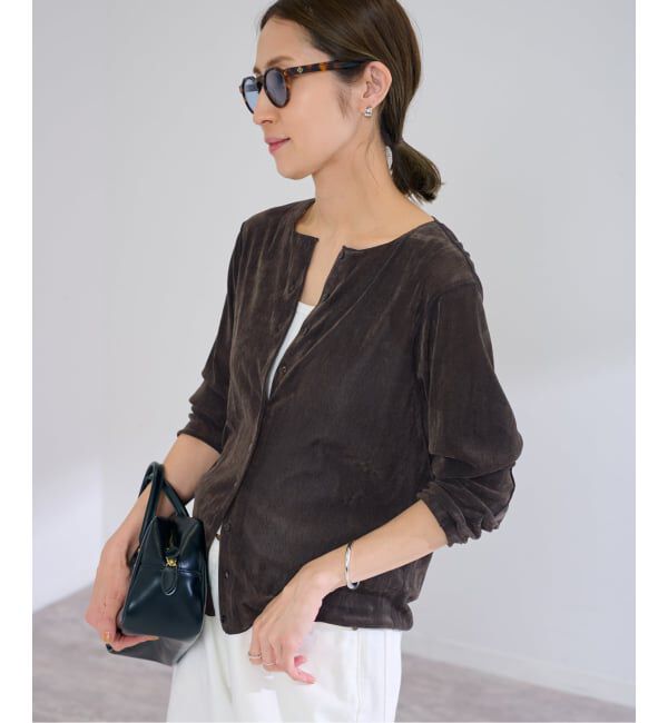 FRAMeWORK「≪追加 / 新色≫チュールフロッキーカーディガン」|カーディガン|