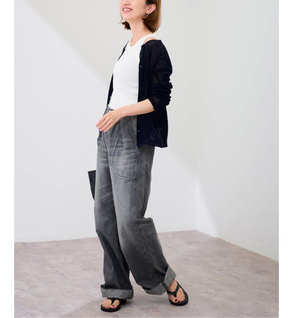 FRAMeWORK「≪追加 / 新色≫チュールフロッキーカーディガン」|カーディガン|