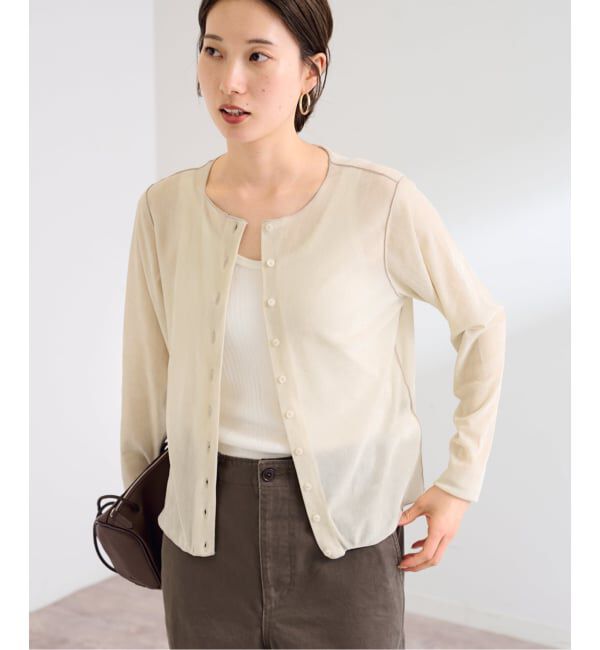 FRAMeWORK「≪追加 / 新色≫チュールフロッキーカーディガン」|カーディガン|