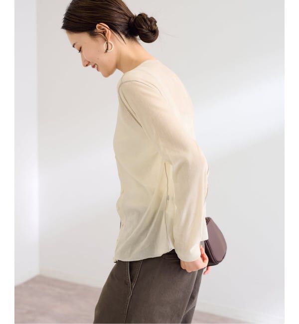 FRAMeWORK「≪追加 / 新色≫チュールフロッキーカーディガン」|カーディガン|