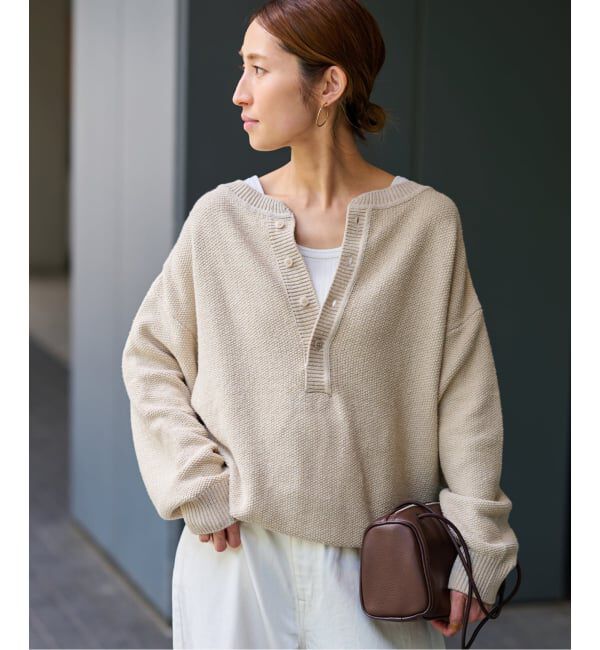 FRAMeWORK「≪追加 / 新色≫カノコ2WAYヘンリーニット」|ニット・セーター|