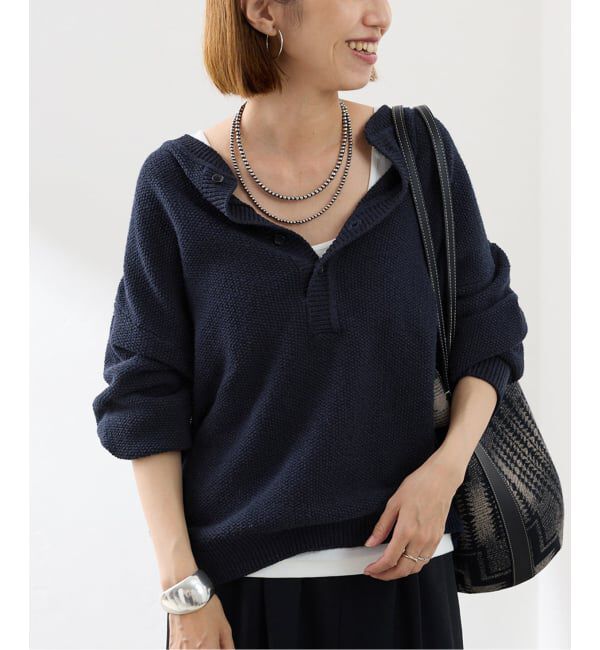 FRAMeWORK「≪追加 / 新色≫カノコ2WAYヘンリーニット」|ニット・セーター|