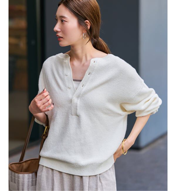 FRAMeWORK「≪追加 / 新色≫カノコ2WAYヘンリーニット」|ニット・セーター|