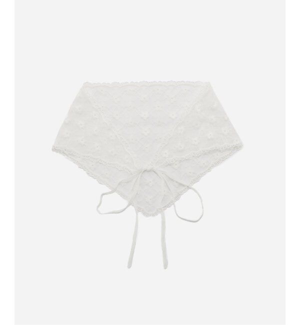 U by SPICK&SPAN「シアーFLOWERレーススカーフ」|バンダナ・スカーフ|