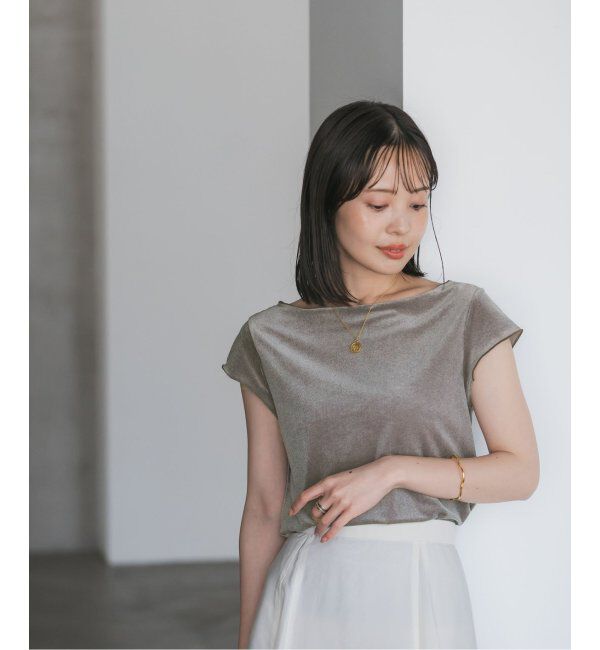 NOBLE「シアーベロアキャップスリーブTee」|Tシャツ・カットソー|