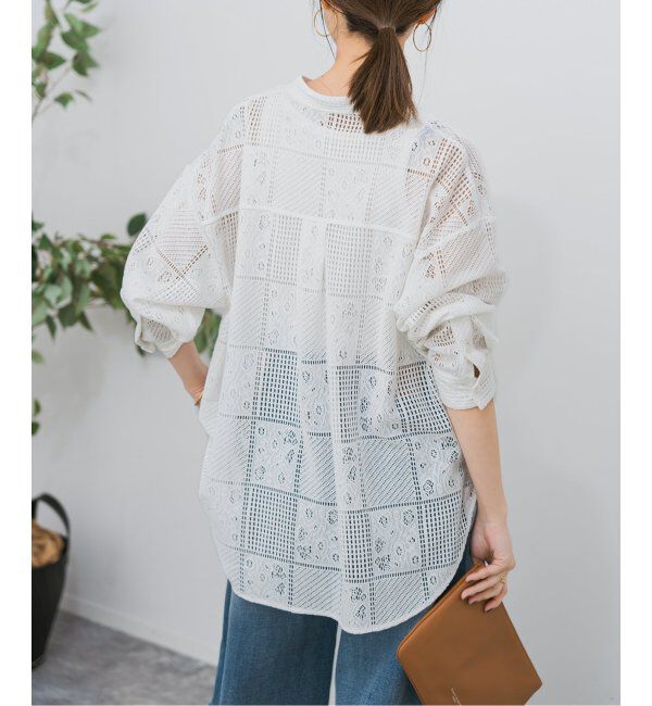 Spick and Span「《追加3》PEレースシャツ」|シャツ・ブラウス|