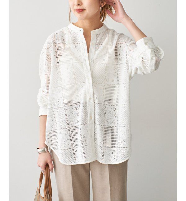 Spick and Span「《追加3》PEレースシャツ」|シャツ・ブラウス|