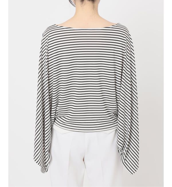 NOBLE「ELENI/エルニ ボーダードレープTシャツ」|Tシャツ・カットソー|