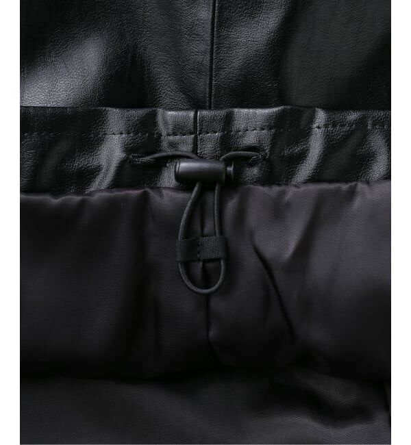 Spick and Span「フェイクレザースタンドカラーブルゾン」|ライダースジャケット|