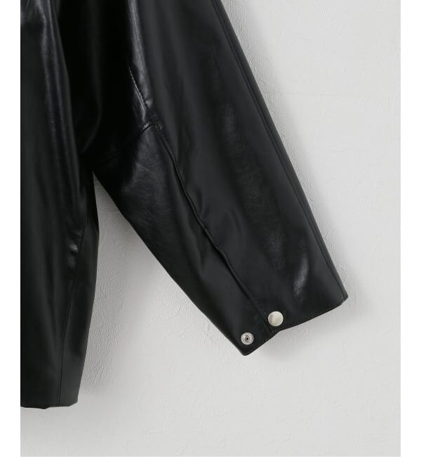 Spick and Span「フェイクレザースタンドカラーブルゾン」|ライダースジャケット|