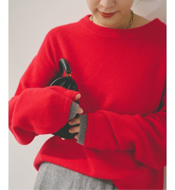 Spick and Span「Higuchi*Sアームウォーマーニット」|ニット・セーター|レッド