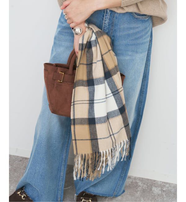 Spick and Span「Barbour/バブアー チェックマフラー」|マフラー|ベージュ