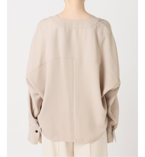 NOBLE「《追加予約・WEB限定カラー》エステルダブルクロスカーデブラウス」|シャツ・ブラウス|