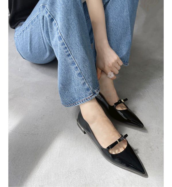  「ポインテッドストラップリボンフラット」|その他|