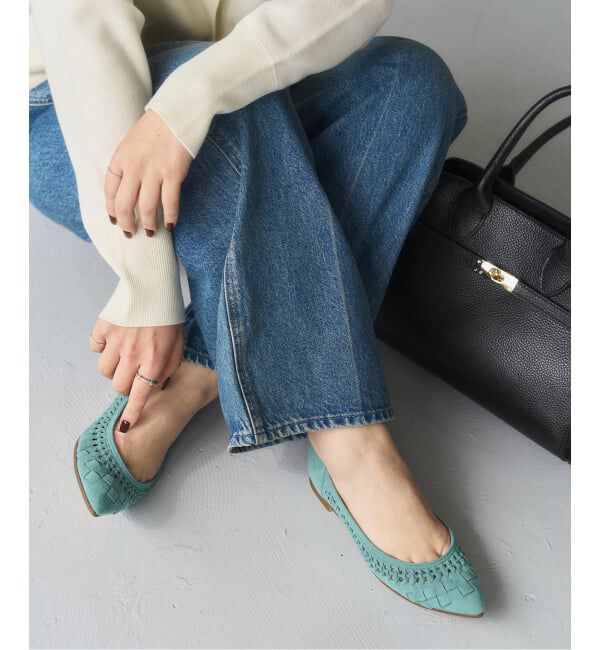  「ポインテッドサシメッシュフラット」|その他|グリーン C