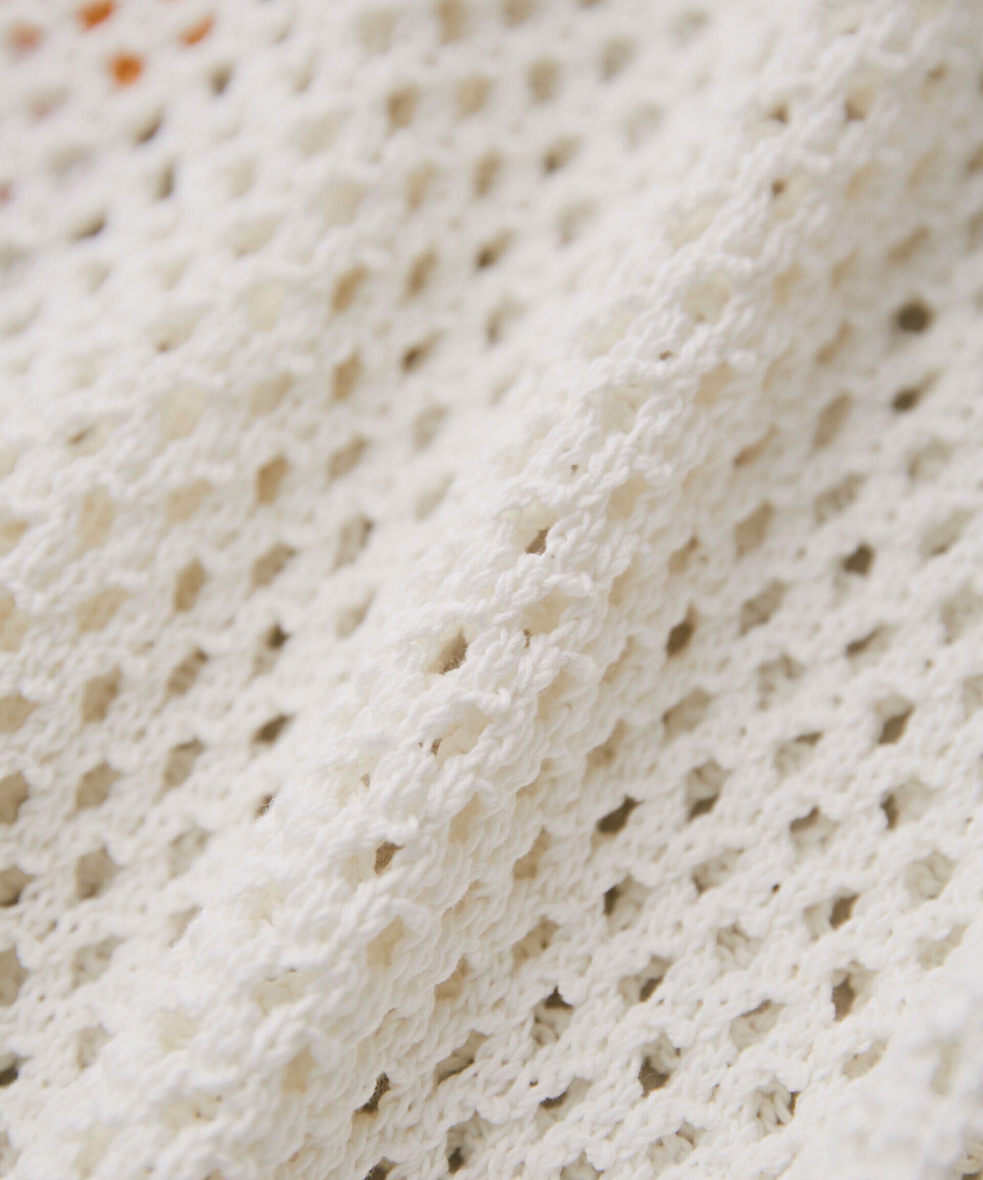 nano･universe「アイレット柄コットンＶネックジレ」|ニット・セーター|