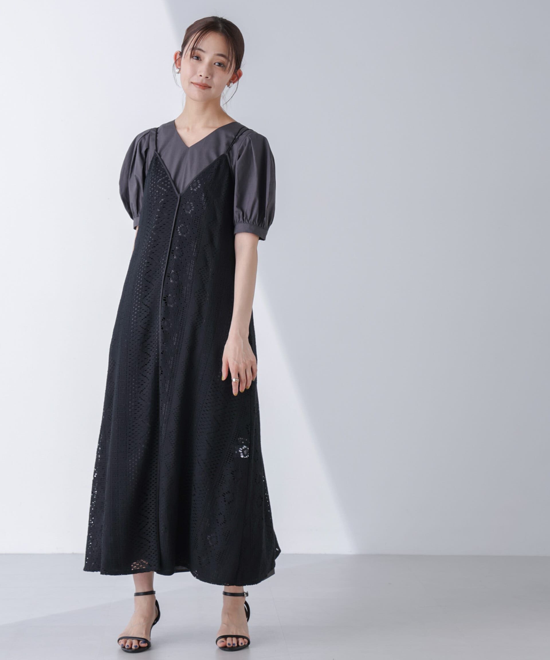 nano･universe「総レースキャミソールワンピース」|ワンピース|