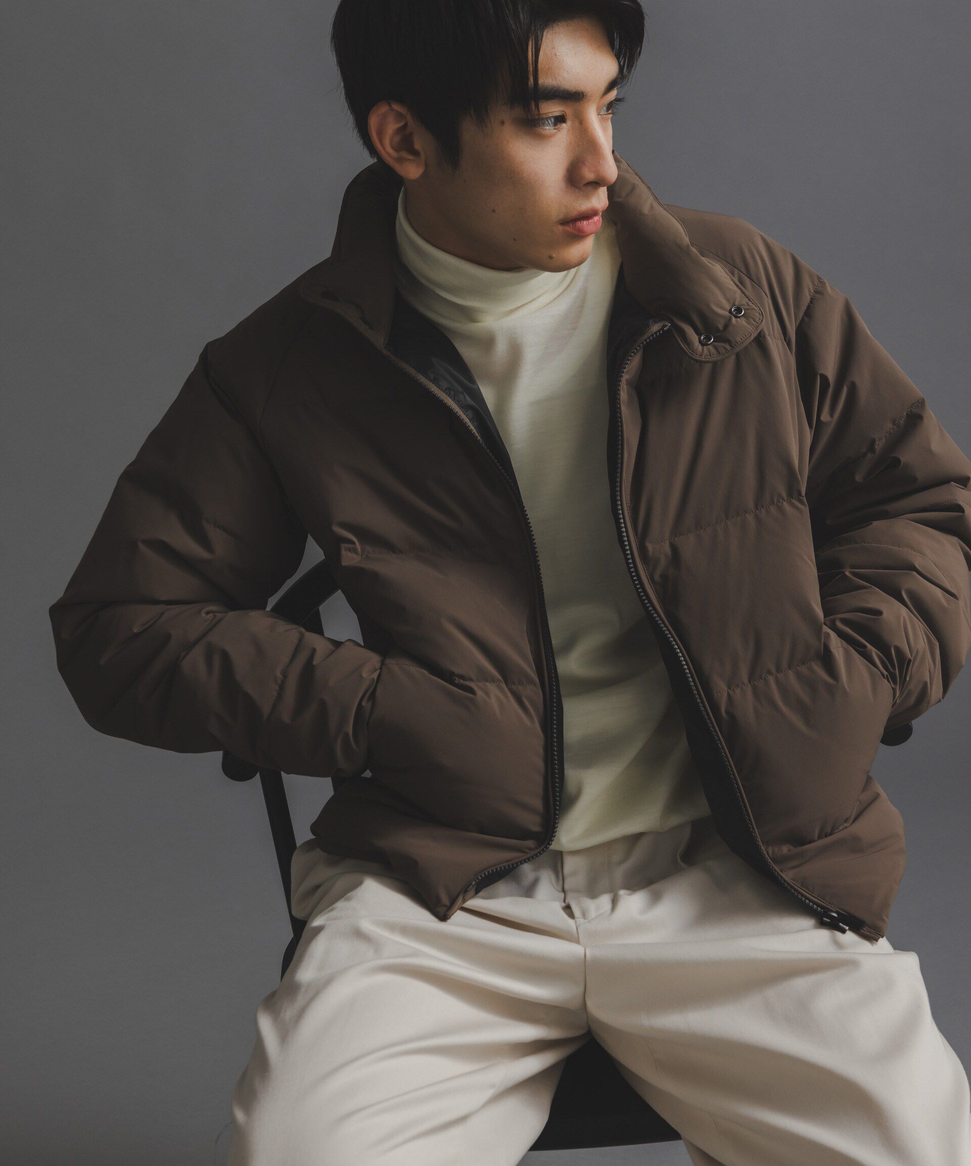 nano･universe「「西川ダウン(R)」スポーティースタンドダウン」|ダウン|