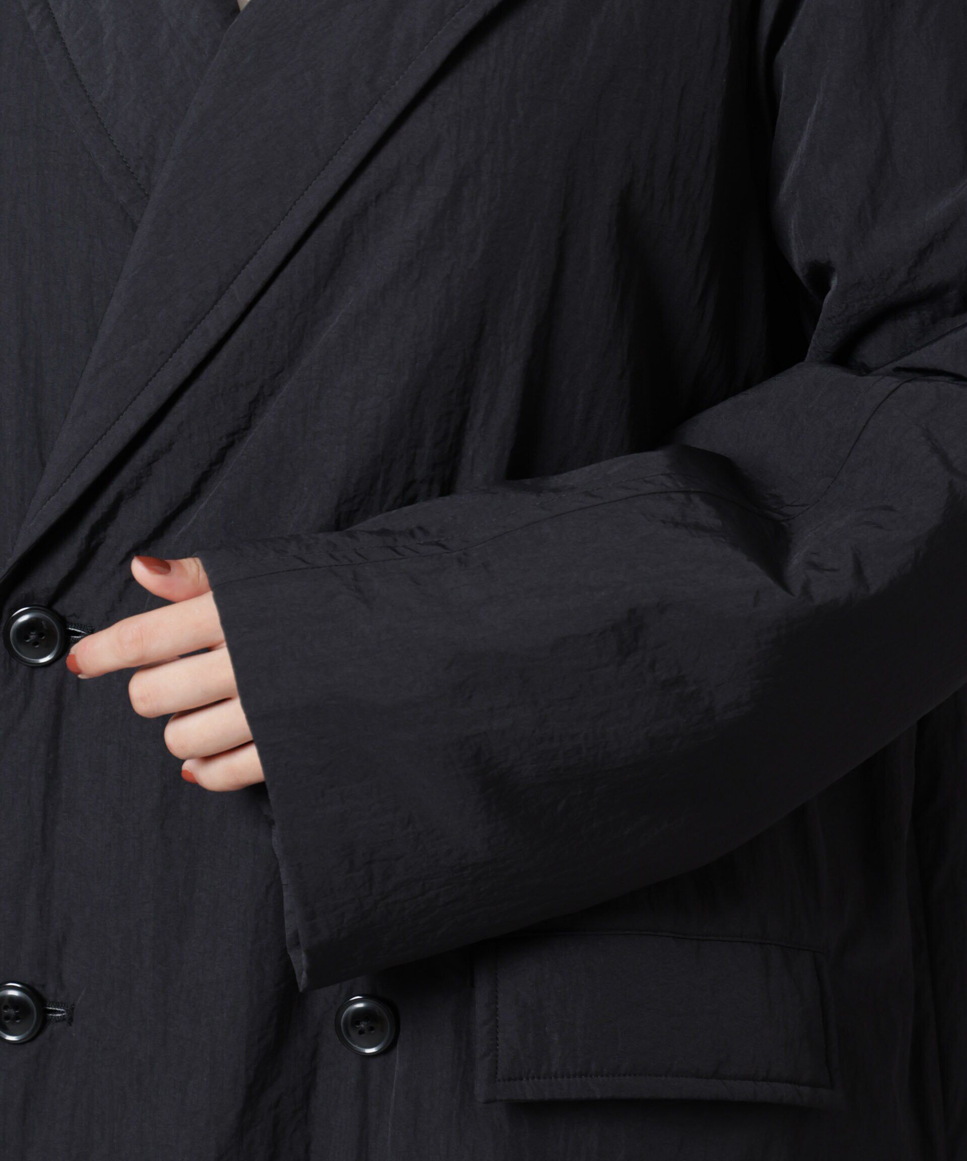 nano･universe「撥水加工・機能中綿 Wボタンラグランロングコート」|その他|