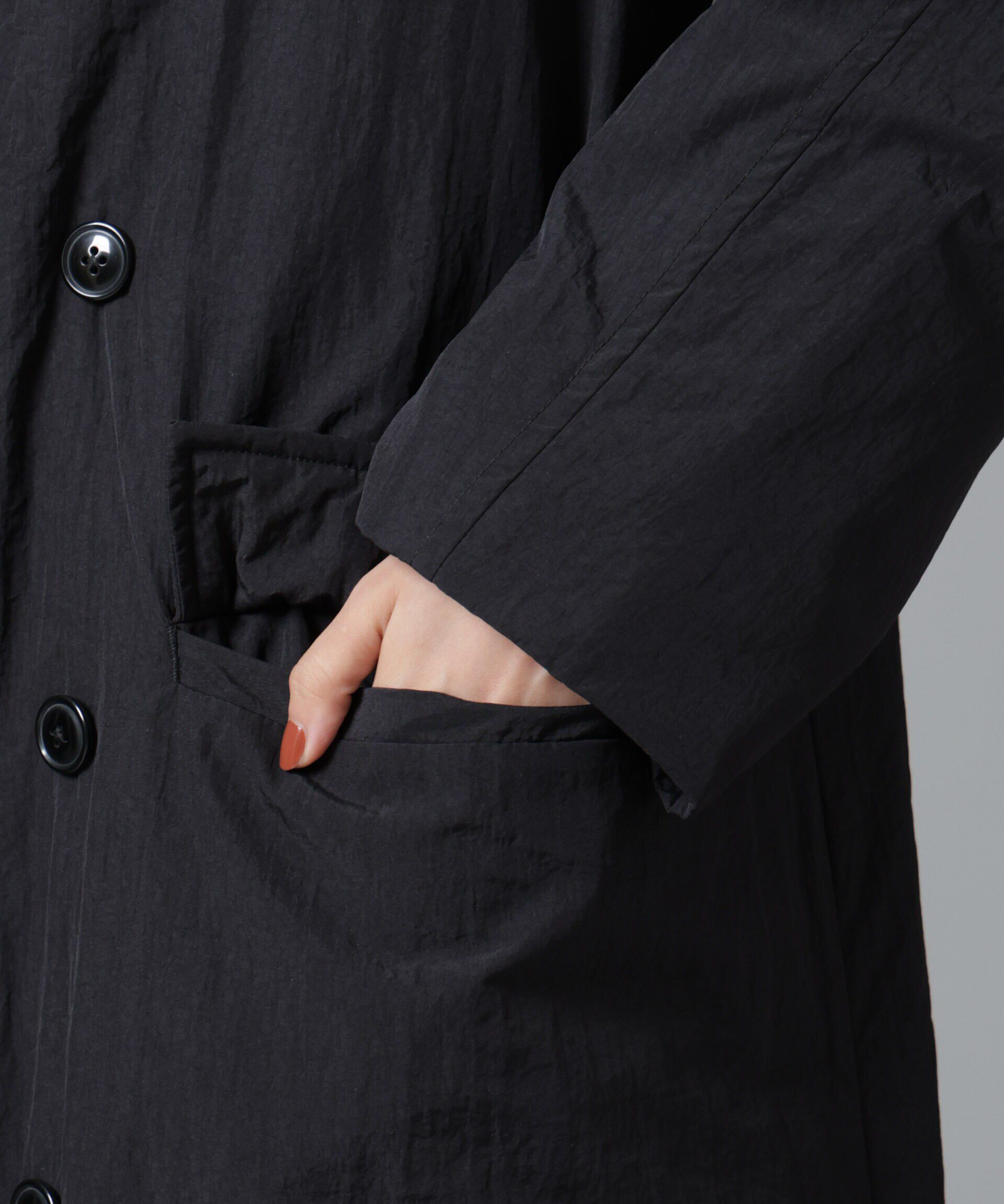 nano･universe「撥水加工・機能中綿 Wボタンラグランロングコート」|その他|