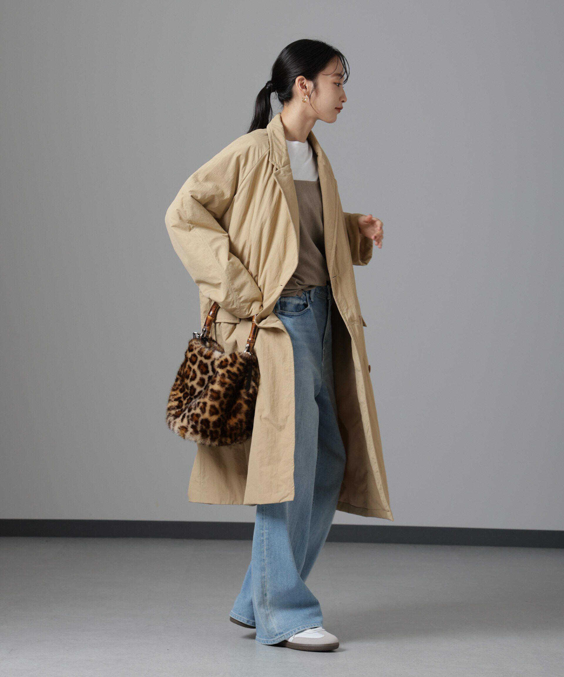 nano･universe「撥水加工・機能中綿 Wボタンラグランロングコート」|その他|