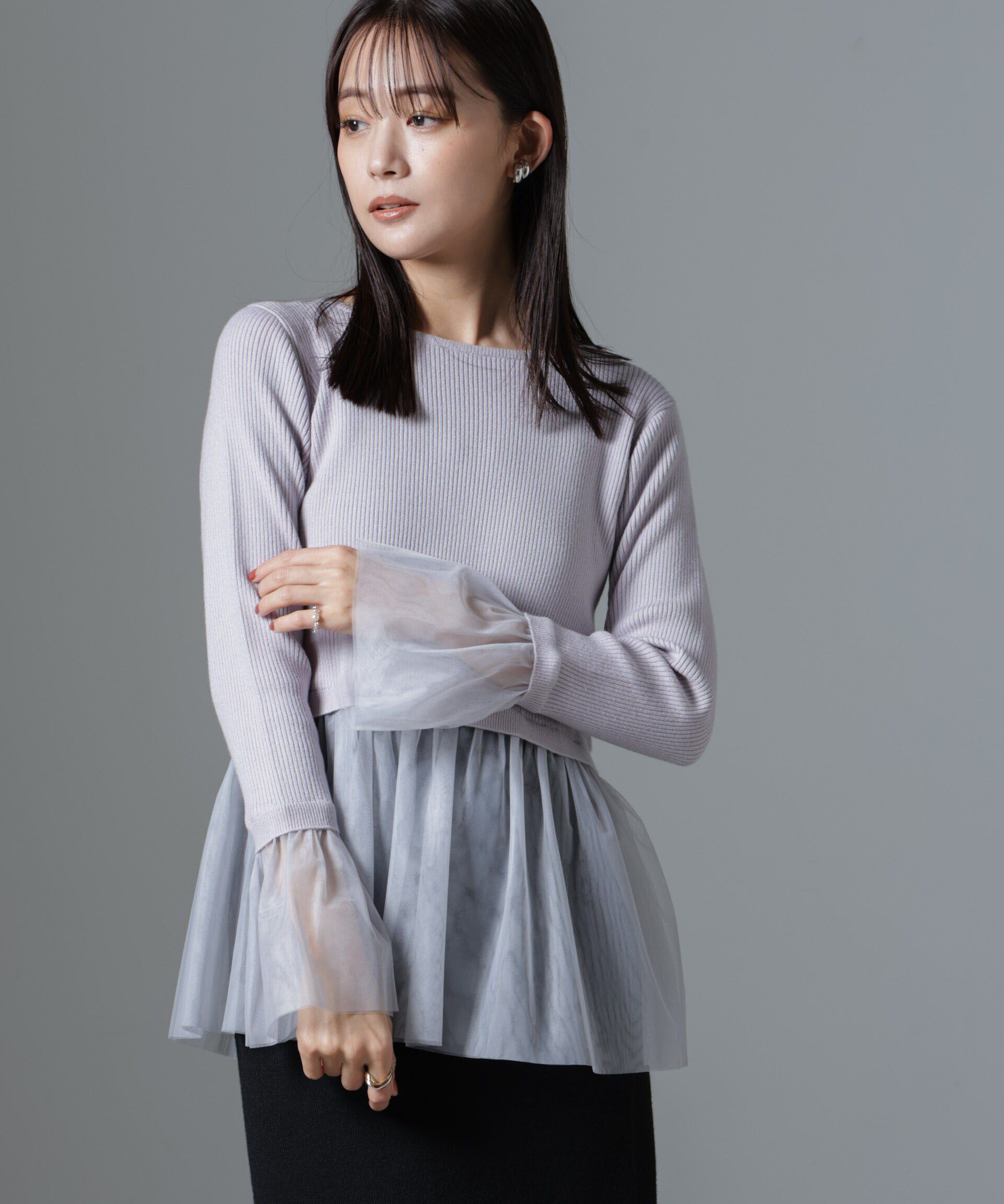 nano･universe「シアーチュールコンビリブニット」|ニット・セーター|