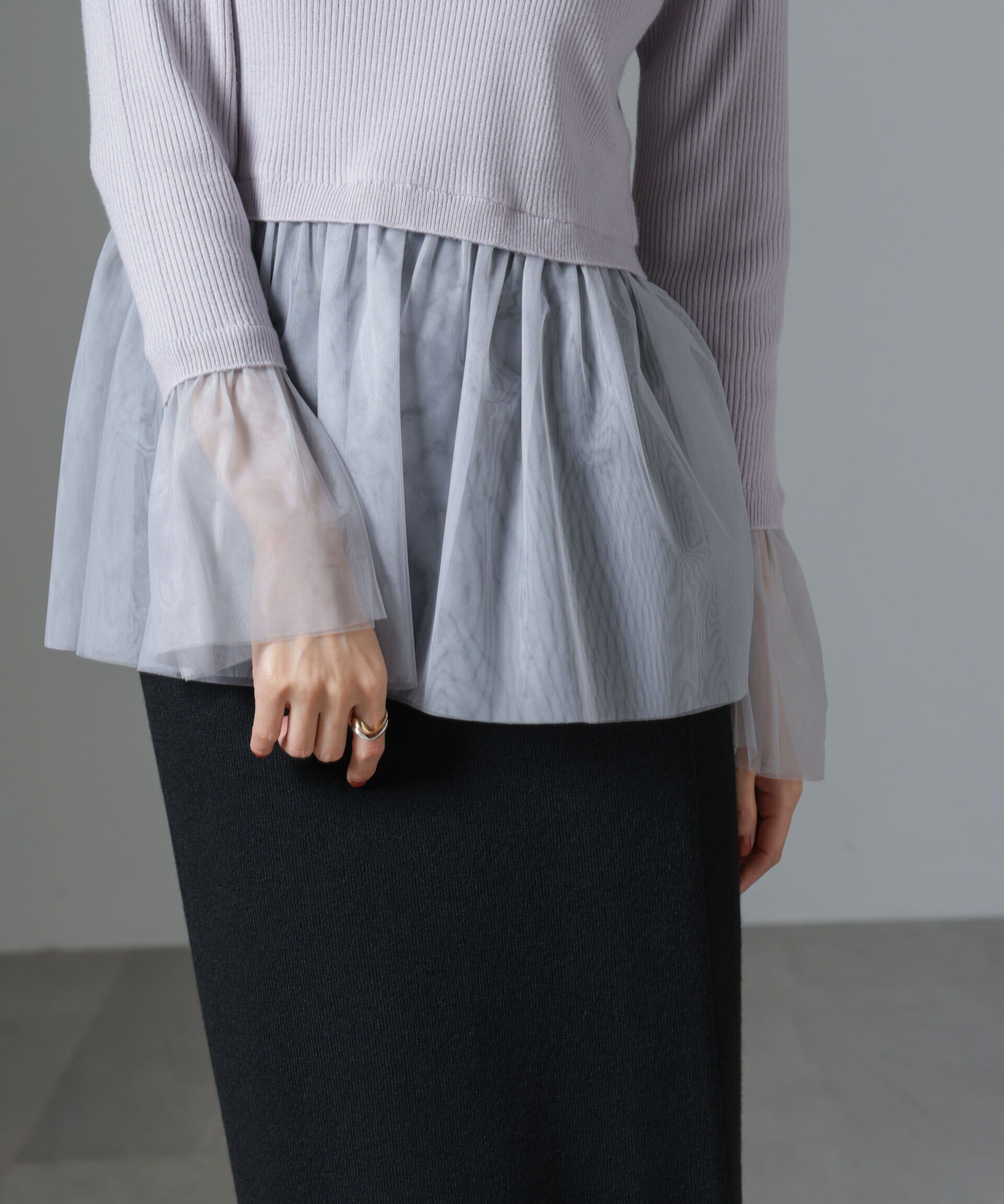 nano･universe「シアーチュールコンビリブニット」|ニット・セーター|