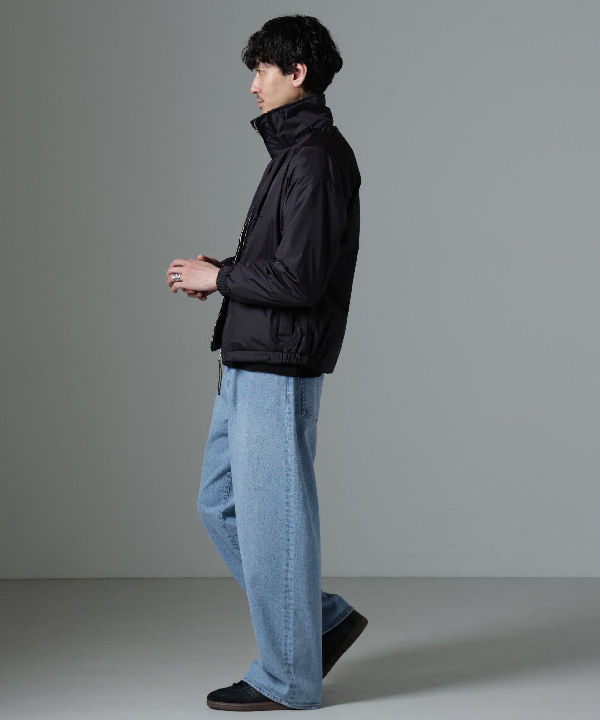 nano･universe「｢MC｣coveross(R)TECH WARM リバーシブル スタンドブルゾン」|ブルゾン・スタジャン|