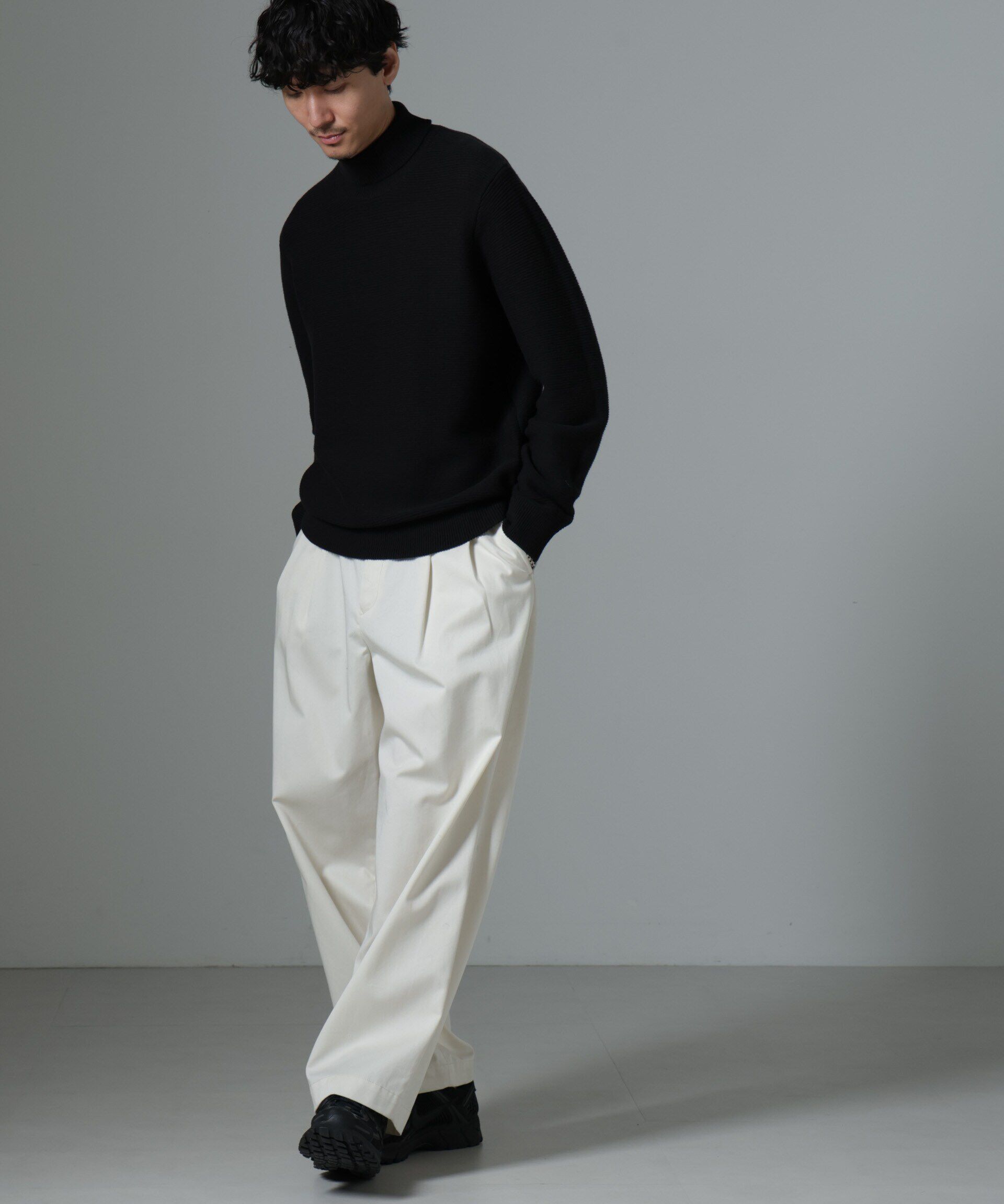 nano･universe「MIXガーターニット」|ニット・セーター|