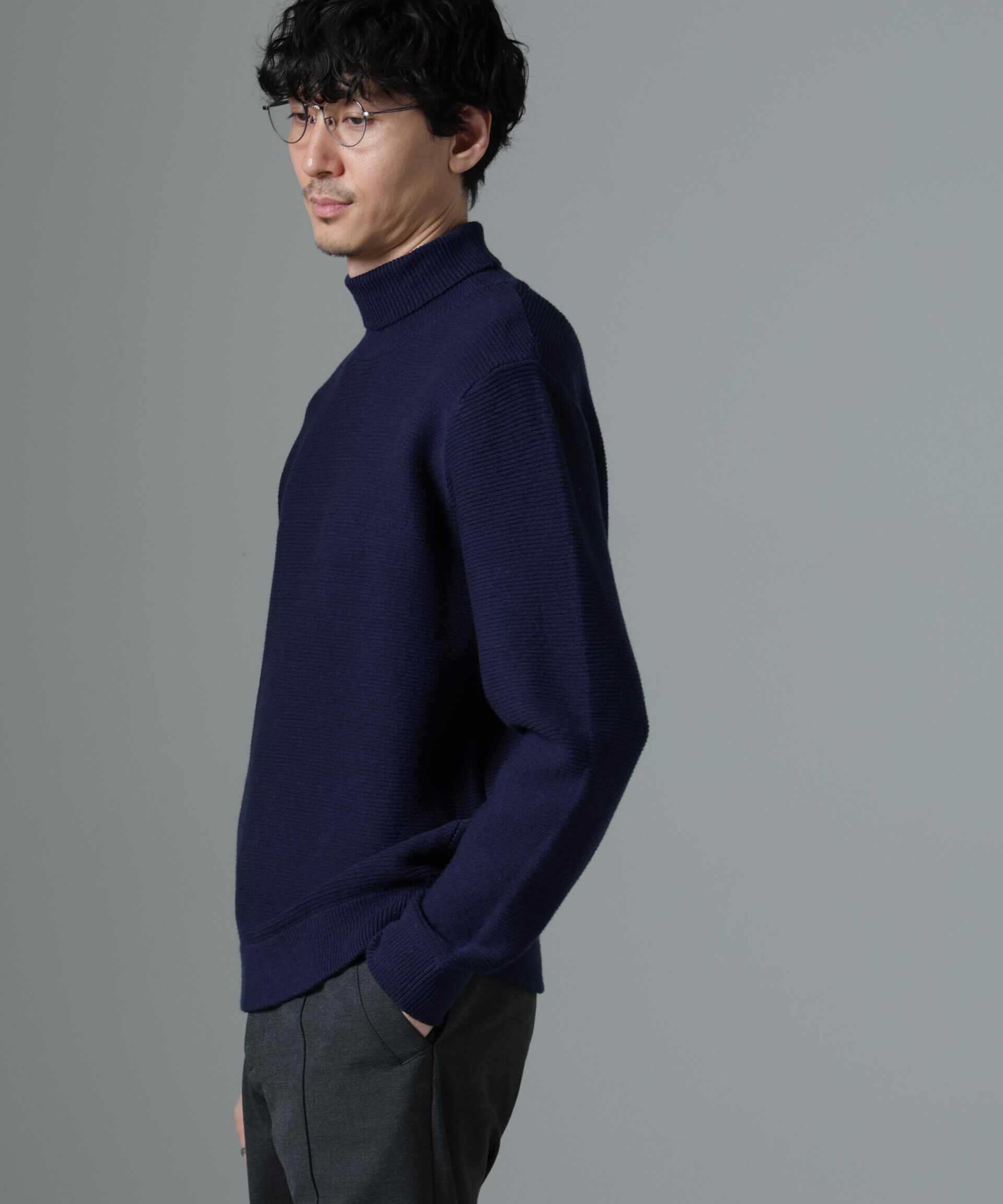 nano･universe「MIXガーターニット」|ニット・セーター|