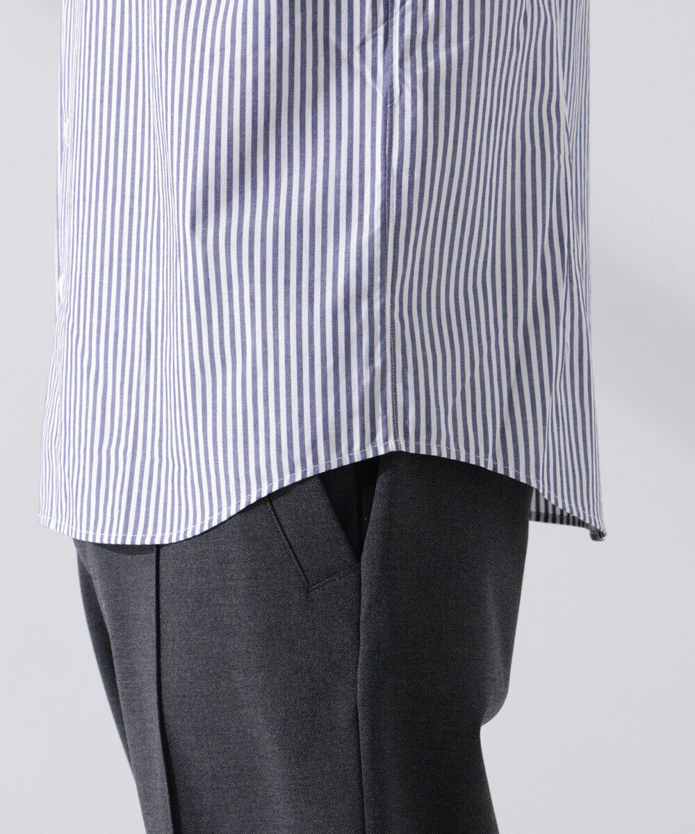 nano･universe「｢N shirt｣Anti Soaked(R) 汗染み防止ホリゾンタルカラーシャツ長袖」|シャツ・ブラウス|