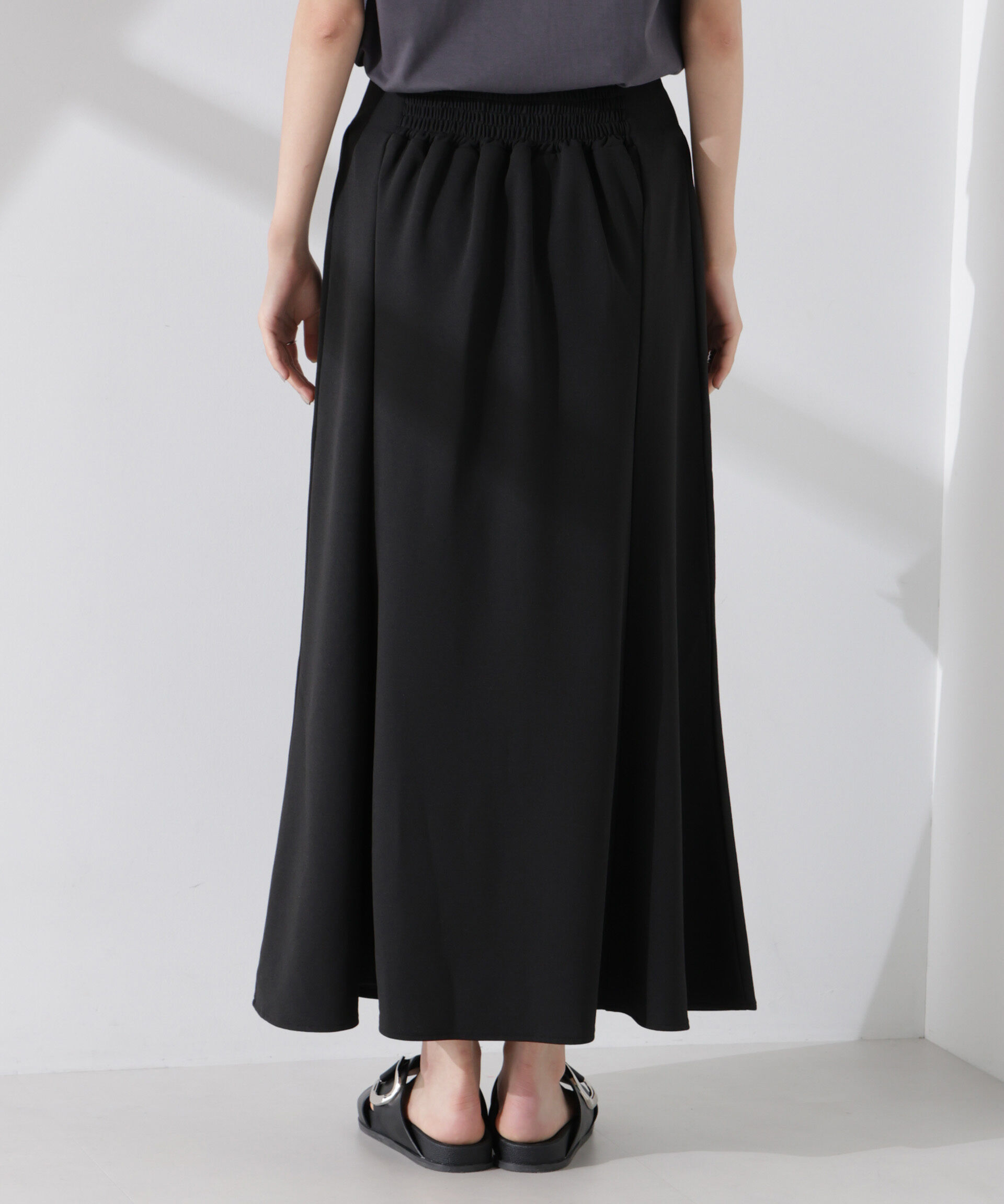 nano･universe「カットジョーゼットフレアスカート（セットアップ可）」|スカート|