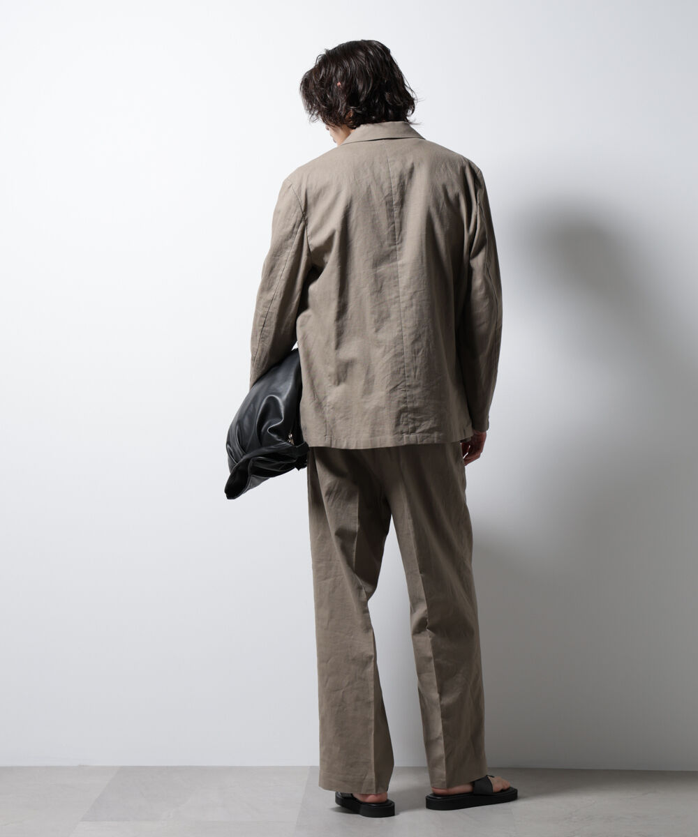nano･universe「「BELGIUM LINEN FABRICS」リネンコットンダブルジャケット(セットアップ可)」|テーラードジャケット|
