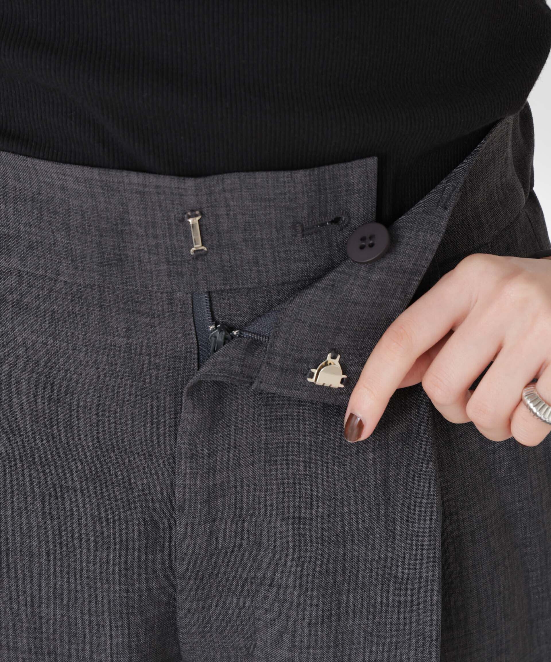 nano･universe「リネンライクセンタープレスタックパンツ(セットアップ可)」|チノ|