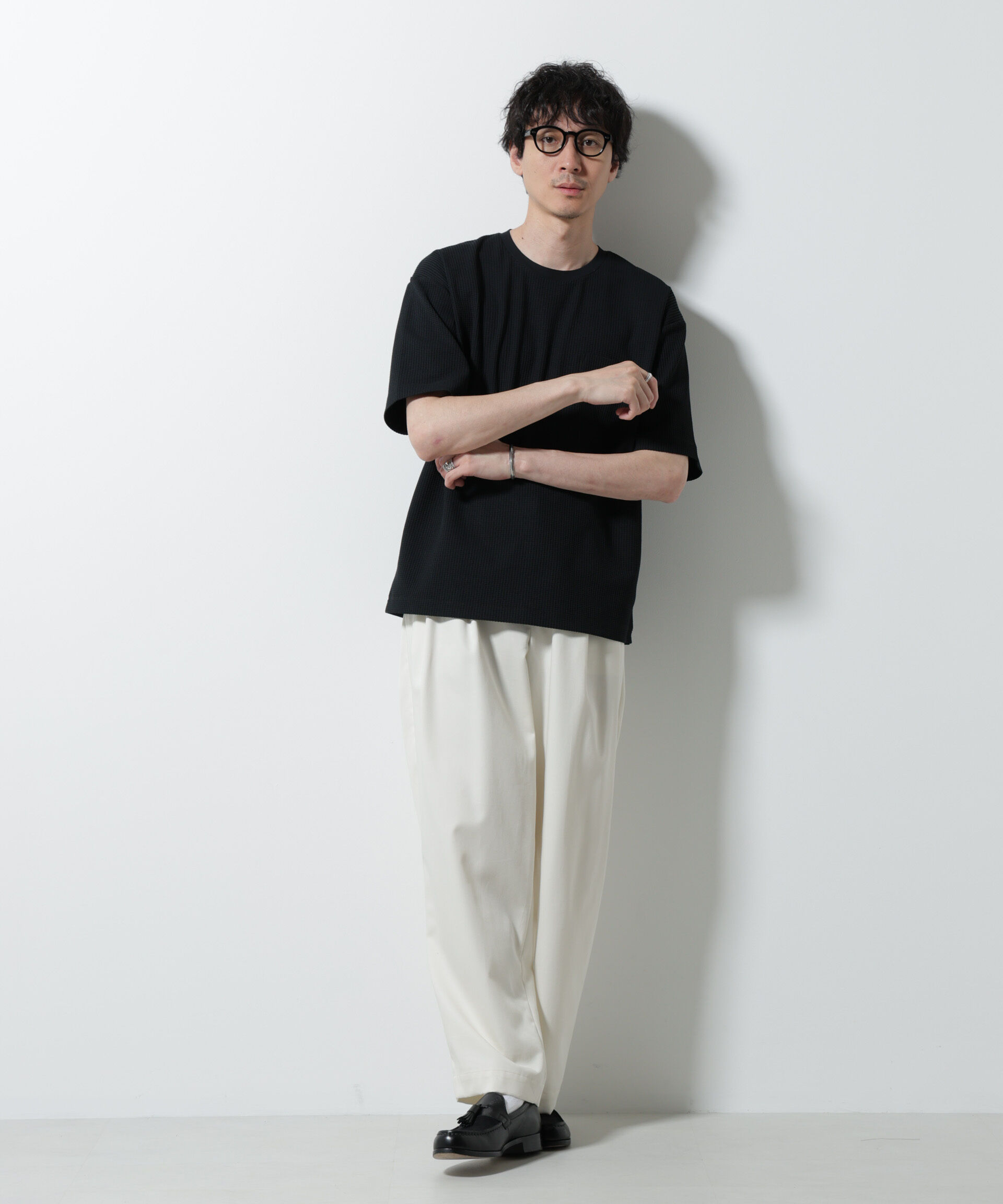 nano･universe「ドライソフトワッフルTシャツ 半袖」|Tシャツ・カットソー|