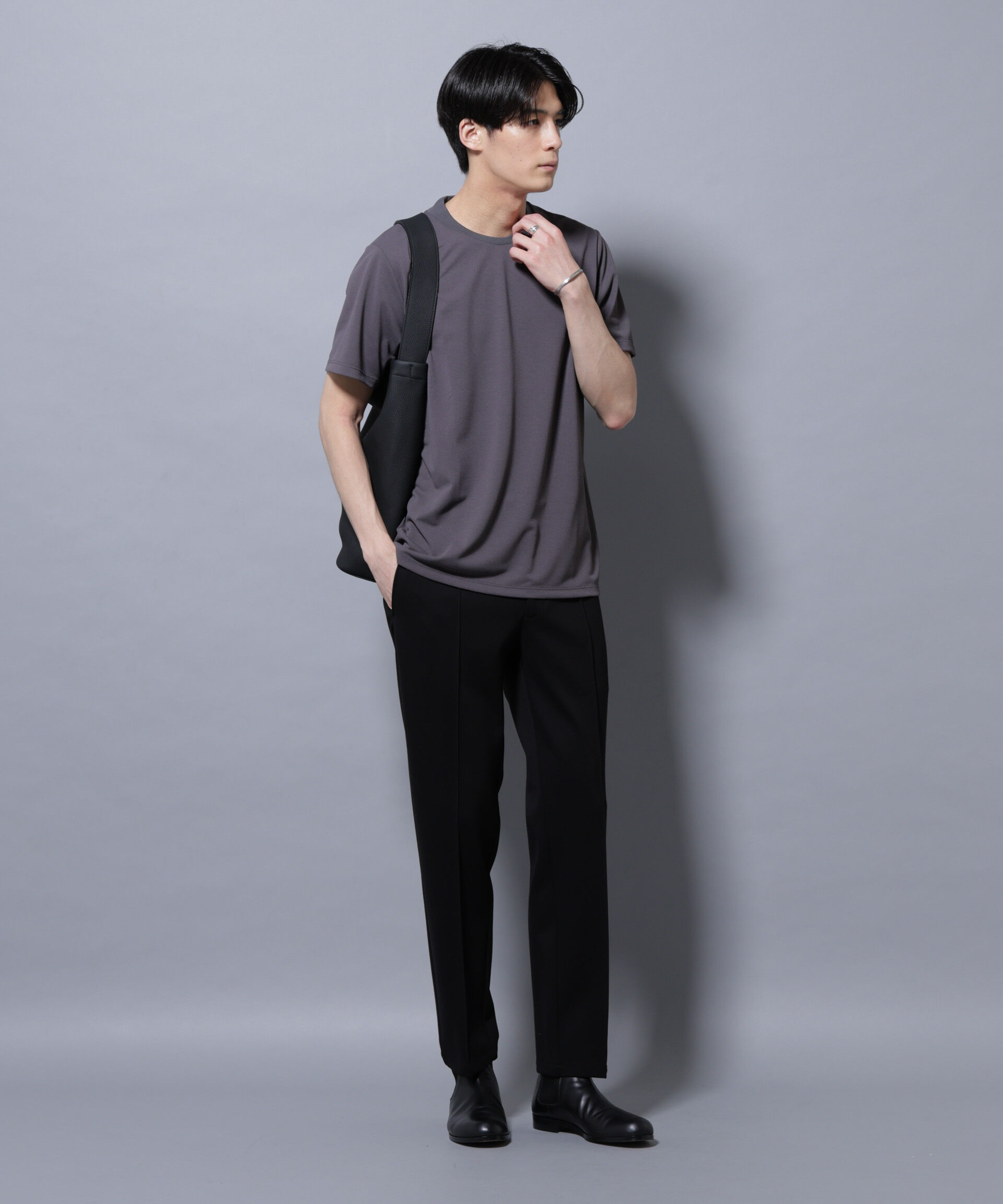 nano･universe「「モダンコンフォートシリーズ」スリムイージースラックス」|チノ|