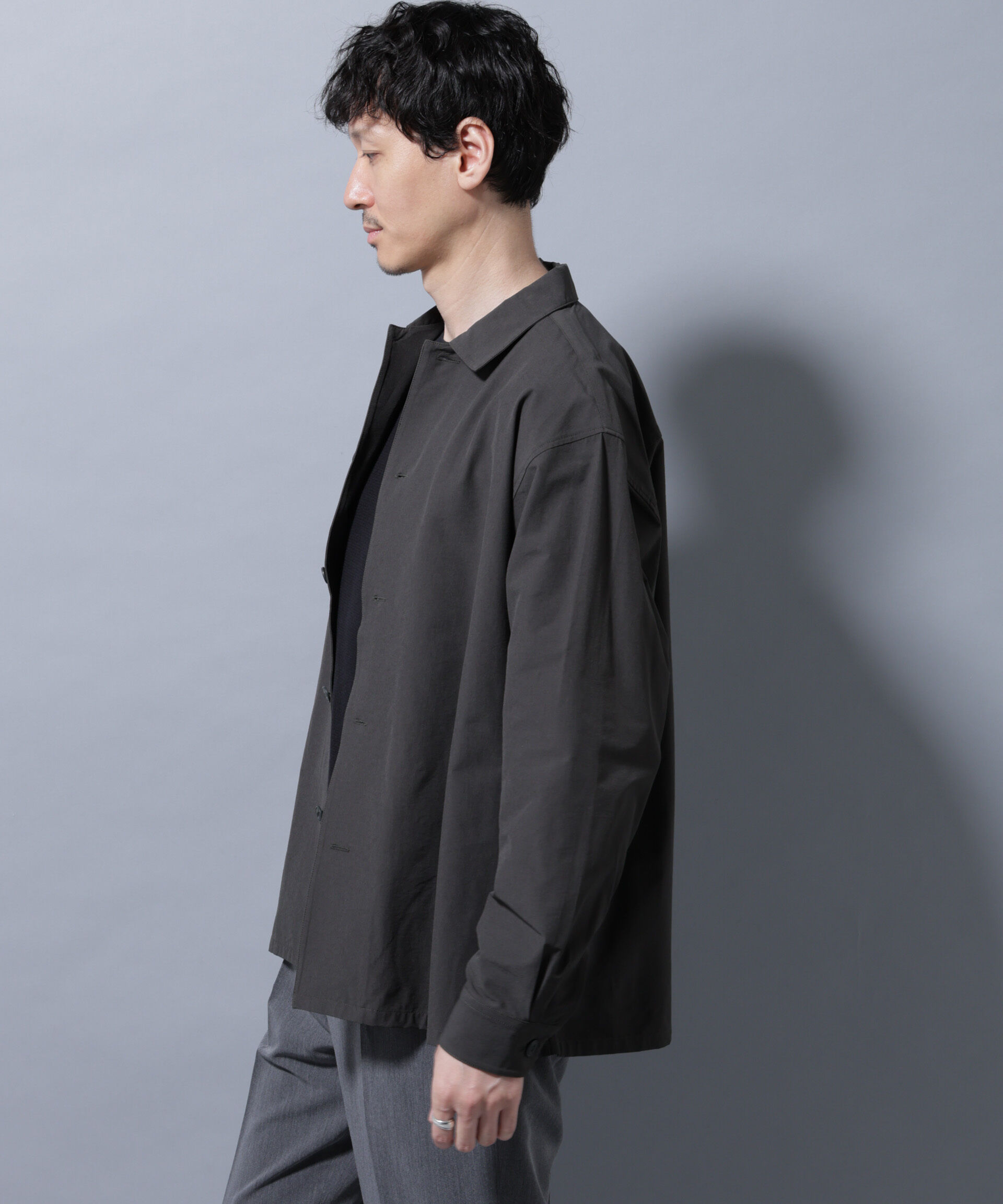 nano･universe「ストレッチワイドシャツブルゾン(セットアップ可)」|シャツ・ブラウス|